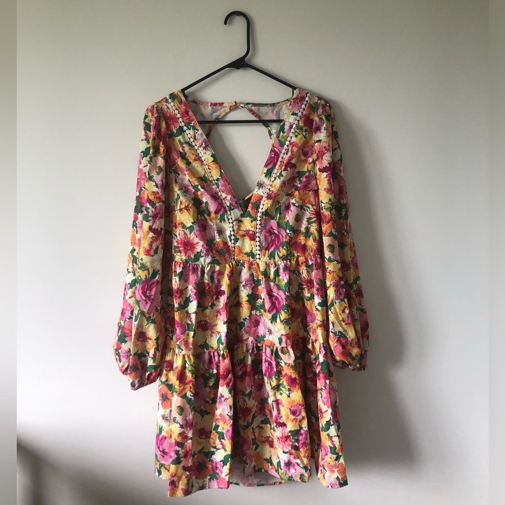 Shein Vcay Floral Mini Dress - Picture 2 of 7